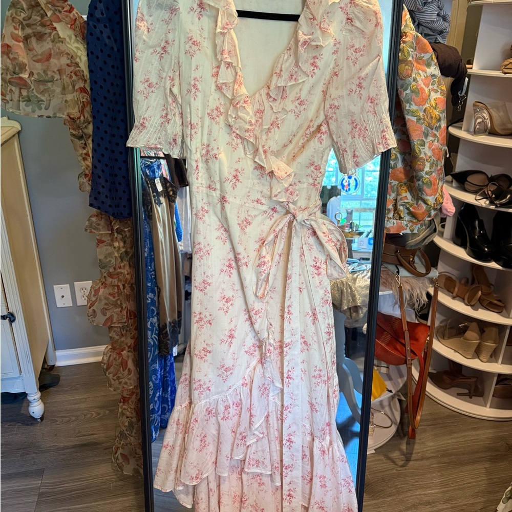 Polo by Ralph Lauren Cream Maxi Wrap Dress - Picture 4 of 6